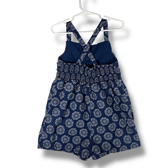 4 for $20 SALE! Tommy Bahama Kids Little Girls Cross Romper, Blue/White, Size 7 - Picture 11 of 11